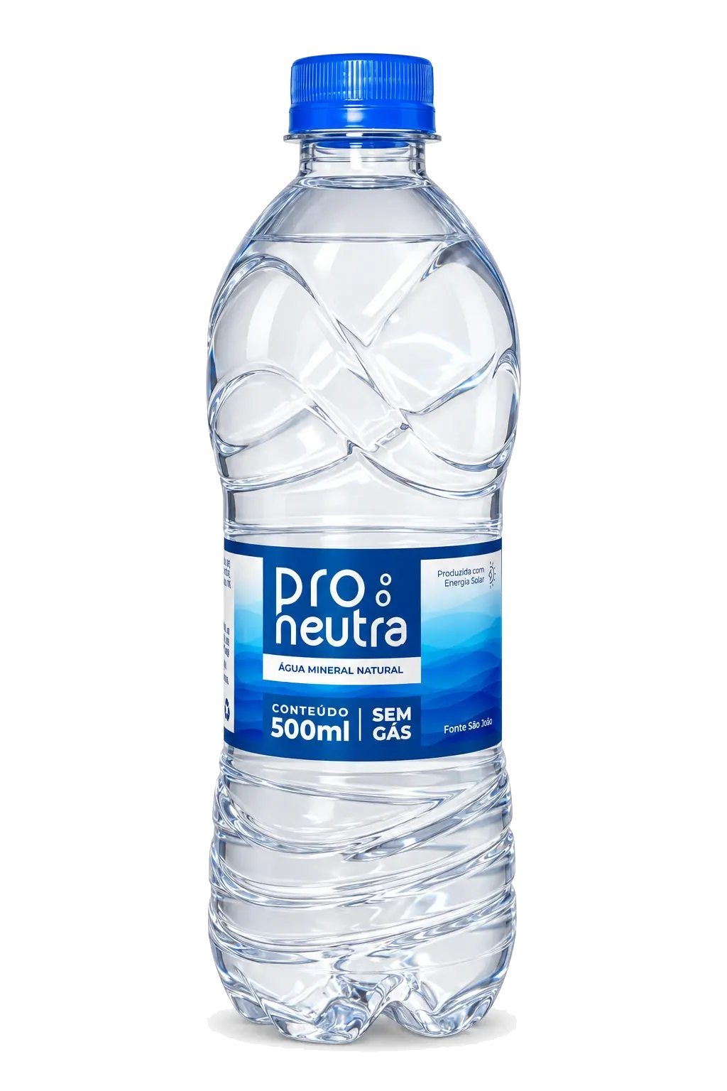 ProNeutra sem gás, tampa azul e rótulo azul, 500 ml